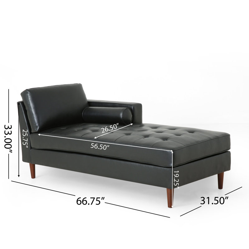 Oliver Purtell Faux Leather Chaise Lounge & Reviews Wayfair